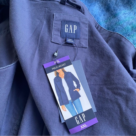 NWT GAP XXL Navy Blue Field Jacket - Picture 4 of 16